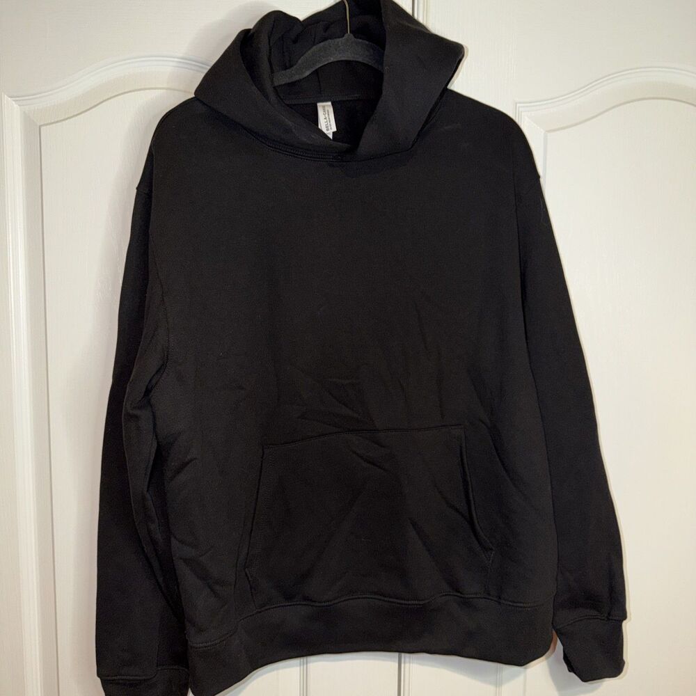 Bella + Canvas 10 oz Heavyweight Women Medium Black Back Floral Graphic Hoodie
